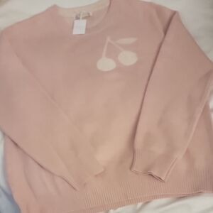 BONPOINT Pink Cherry Sweater SZ S/M NWT